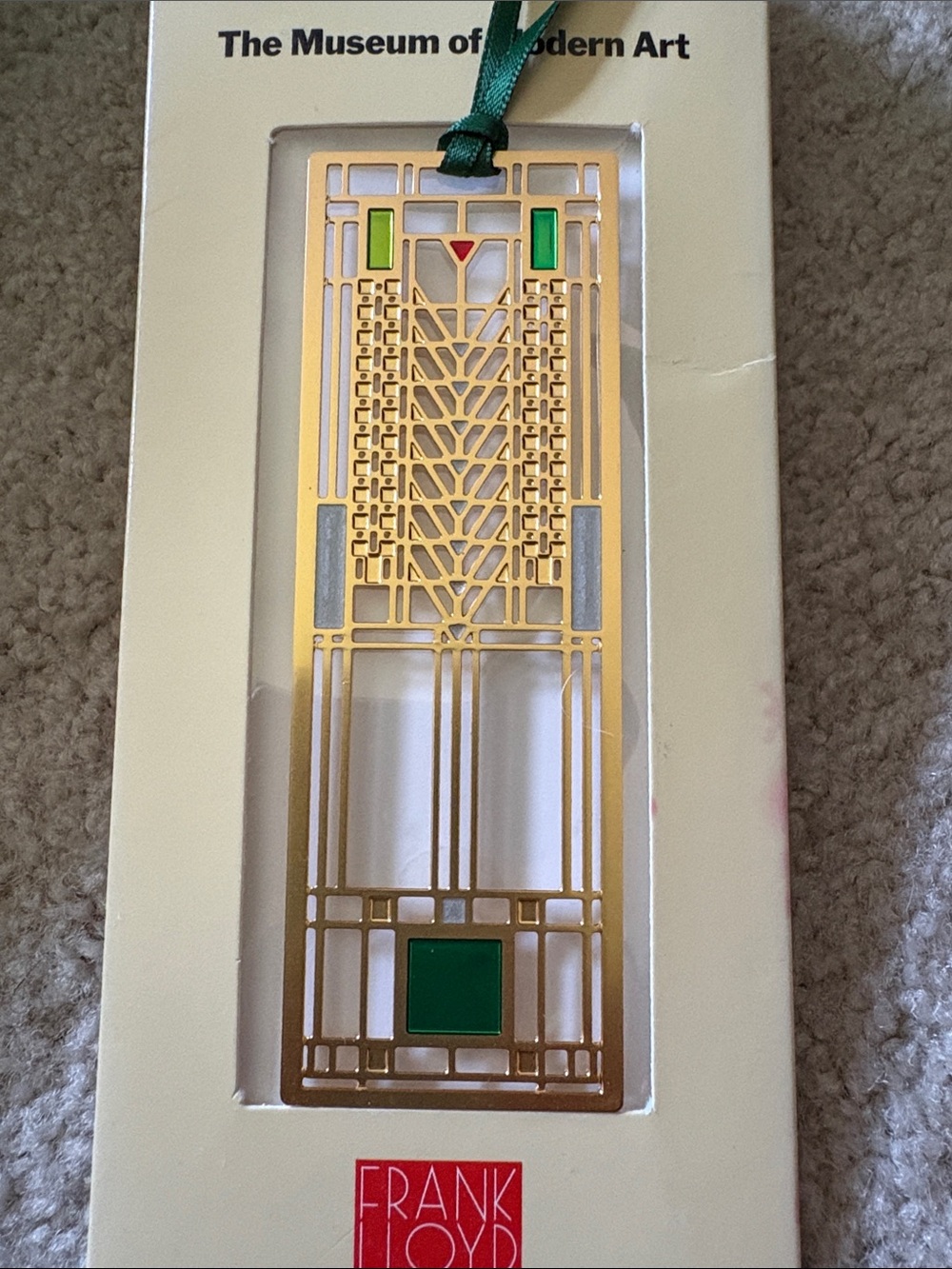 Frank Lloyd Wright Gold Bookmark Museum of Modern Art MMA